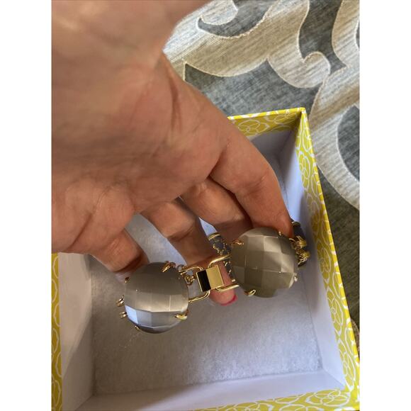 NEW Kendra Scott Women's Signature Cassie Gold Slate Cat Eye Link Bracelet 8" - Picture 5 of 6